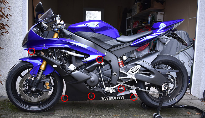 Yamaha R6 RJ11 RJ15 Untere Seitenverkleidung