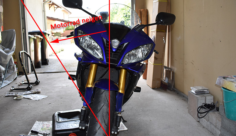 Yamaha R6 RJ11 RJ15 Kühlsystem entlüften Motorrad neigen