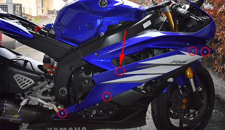 Yamaha R6 RJ11 RJ15 Seitenverkleidung Oberteil