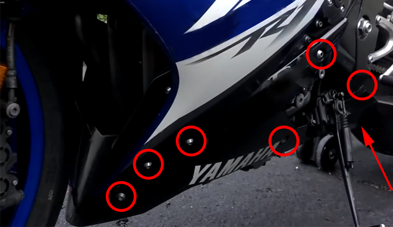 Yamaha YZF R1 RN19 Seitenverkleidung Schrauben