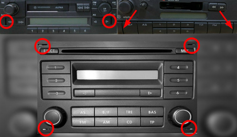 Radio ausbauen / wechseln VW Golf 4 Wartungsanleitung